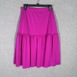 90s Kelle Skirt XL Pink Tiered Ruffle Pleated Pull On Dance Costume Ballet 80s‎